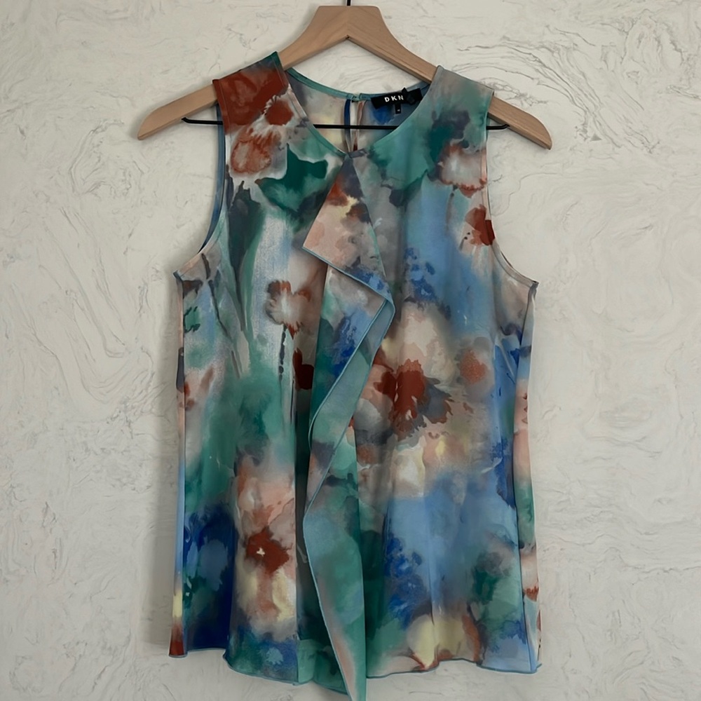 DKNY Watercolor Blouse.